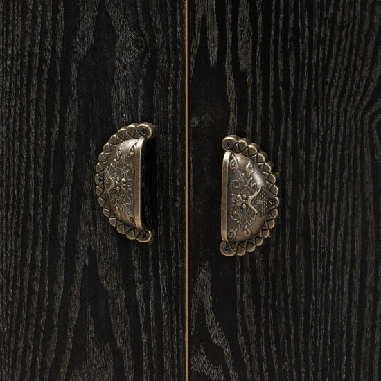 Cheap ๐ Baxton Studio Denali Two-Tone Walnut Brown And Black Wood And Metal Storage Cabinet ๐คฉ - Image 6