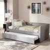 Coupon 🔔 Contemporary Fabric Daybed With Trundle By Baxton Studio Grey 😍