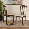 Coupon 👏 Baxton Studio Clarissa Mid-Century Modern 2-Piece Dark Brown Wood Dining Chair Set Cream, Dark Brown ⌛