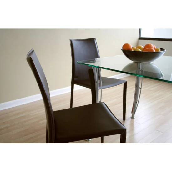 Coupon π Baxton Studio Modern Brown Faux Leather Dining Chair 2-Piece Set π₯° - Image 3