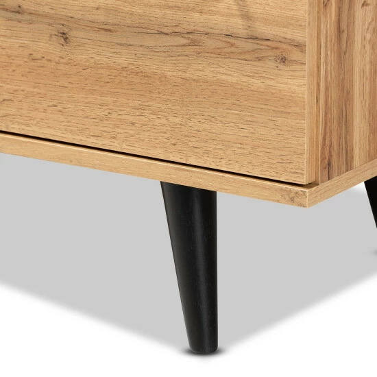 Best Pirce โ Baxton Studio Radley Transitional Oak Brown Finished Wood 3-Drawer Sideboard Buffet ๐ - Image 7