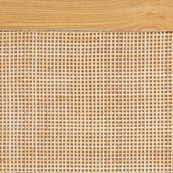 Deals 🎁 Baxton Studio Maureen Mid-Century Modern Espresso Brown Wood And Rattan 2-Door Storage Cabinet 🔔 - Image 8