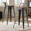 Discount 💯 Industrial Gunmetal Gray Bar Stool 2-Piece Set By Baxton Studio 😍
