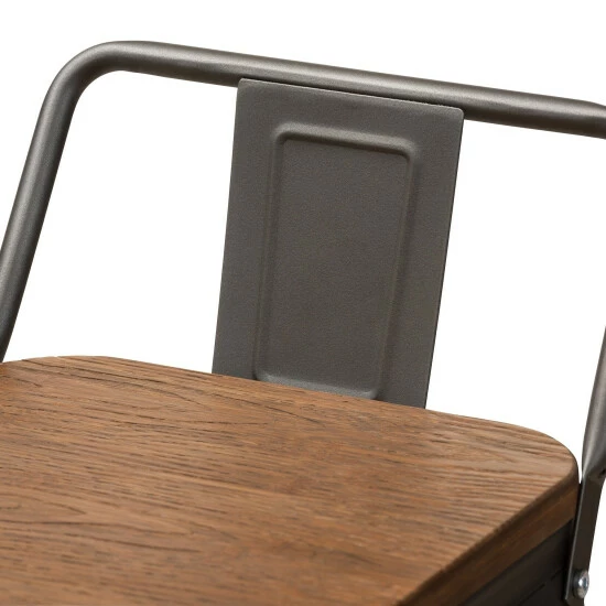 Discount ๐ฏ Industrial Gunmetal Gray Bar Stool 2-Piece Set By Baxton Studio ๐ - Image 5