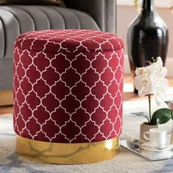 Best deal ⭐ Baxton Studio Serra Glam And Luxe Upholstered Storage Ottoman 😉
