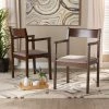 Buy ⭐ Baxton Studio Helene Mid-Century Modern Warm Grey Fabric And Dark Brown Finished Wood 2-Piece Dining Chair Set 🤩