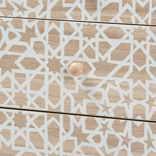 Best deal ๐ Baxton Studio Beau Mid-Century Modern Transitional Two-Tone White And Oak Brown Finished Wood 3-Drawer Storage Cabinet โ - Image 6