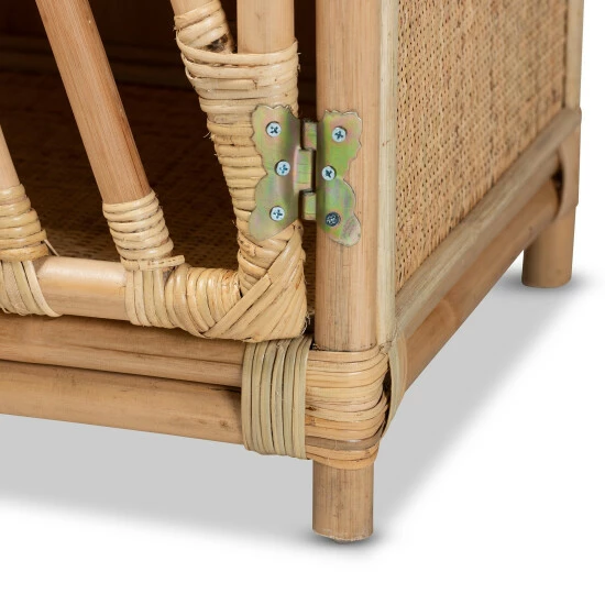 Cheap ๐ฏ Baxton Studio Shena Modern Bohemian Natural Brown Rattan 2-Door Storage Cabinet ๐ - Image 8