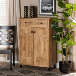 Budget โญ Baxton Studio Glidden Modern & Contemporary 1-Drawer Wood ๐ Shoe Storage Cabinet โ๏ธ