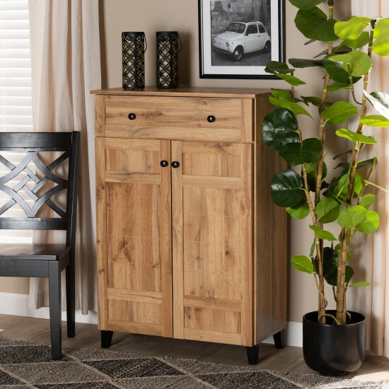 Budget โญ Baxton Studio Glidden Modern & Contemporary 1-Drawer Wood ๐ Shoe Storage Cabinet โ๏ธ