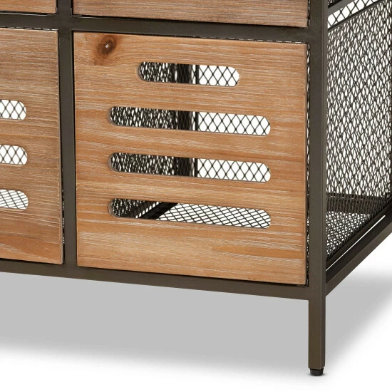 Best Pirce ๐ฏ Baxton Studio Aila Modern Farmhouse Industrial Multipurpose Kitchen Cabinet ๐งจ - Image 8