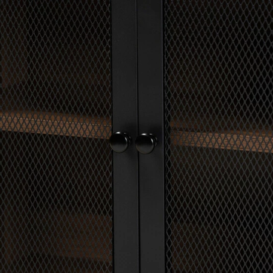 Hot Sale ๐ Baxton Studio Yuna Transitional Styled Storage Wood Cabinet With Metal Mesh Doors ๐ - Image 6
