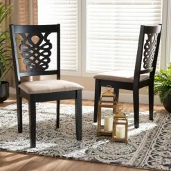Coupon 😀 Baxton Studio Gervais Modern And Contemporary Transitional 2-PC Dining Chair Set 👍