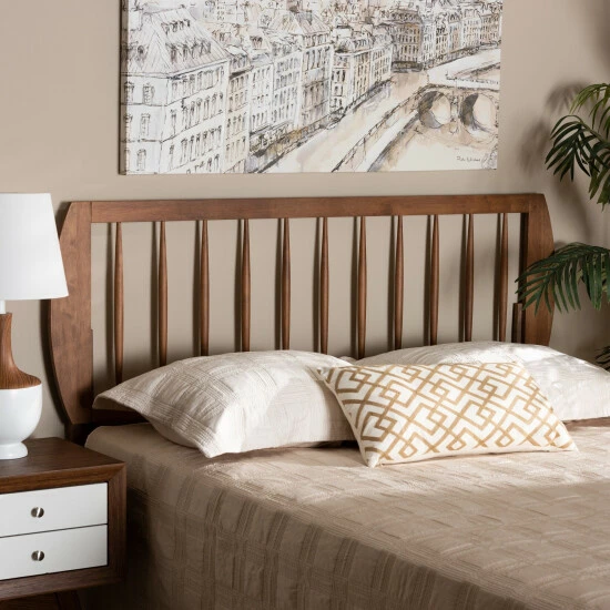 Best reviews of 👍 Baxton Studio Norman Transitional Ash Walnut Finished Wood Headboard 😉 - Image 2