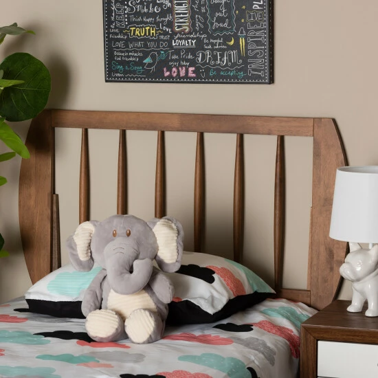 Best reviews of 👍 Baxton Studio Norman Transitional Ash Walnut Finished Wood Headboard 😉 - Image 5