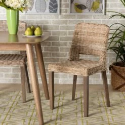 Best reviews of ✨ Baxton Studio Magy Bohemian Natural Rattan/ Mahogany Wood Dining Chair Set (2PC) ✔️