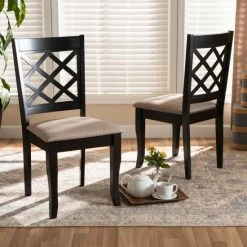 Deals 🥰 Baxton Studio Verner Modern And Contemporary 2-Piece Wood Dining Chair Set 🎉