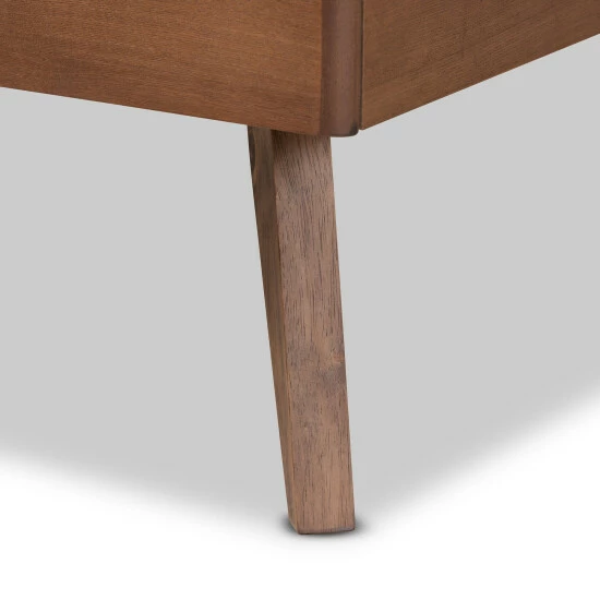 Hot Sale 🌟 Baxton Studio Roze Mid-Century Modern Wood Platform Bed In Twin Size Dark Grey 🌟 - Image 6