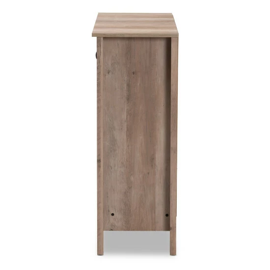 Best Sale ๐ Baxton Studio Derek Transitional Natural Oak Finished Wood 3-Door ๐ Shoe Cabinet ๐ - Image 5