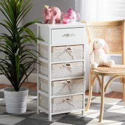 Coupon ✨ Baxton Studio Madelia Modern And Contemporary 1-Drawer Wood Storage Unit-White 🧨