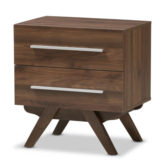 Budget ๐ Mid-Century 2-Drawer Nightstand Baxton Studio Espresso ๐ - Image 2