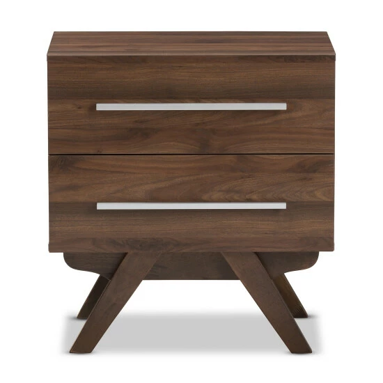 Budget ๐ Mid-Century 2-Drawer Nightstand Baxton Studio Espresso ๐ - Image 4