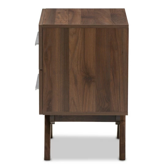 Budget ๐ Mid-Century 2-Drawer Nightstand Baxton Studio Espresso ๐ - Image 5