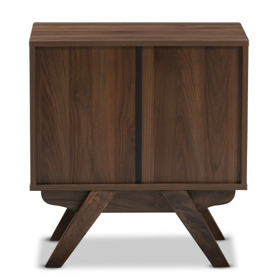 Budget ๐ Mid-Century 2-Drawer Nightstand Baxton Studio Espresso ๐ - Image 6