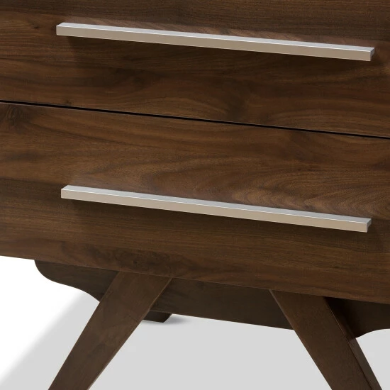 Budget ๐ Mid-Century 2-Drawer Nightstand Baxton Studio Espresso ๐ - Image 7
