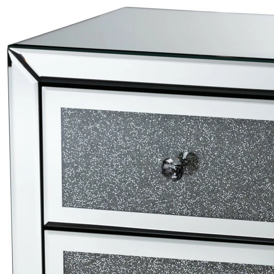 Best Pirce 🥰 Baxton Studio Talan Contemporary Glam And Luxe Mirrored 3-Drawer End Table ⭐ - Image 6