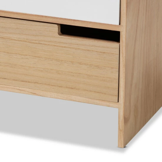 Cheapest ๐ Baxton Studio Eben Modern&Contmeporary 6-Drawer Wood Storage Cabinet-White/Oak Brown ๐ - Image 6