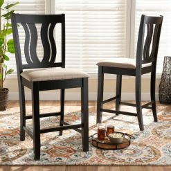 Outlet ๐ Baxton Studio Fenton Modern And Contemporary Transitional 2-Piece Counter Stool Set ๐