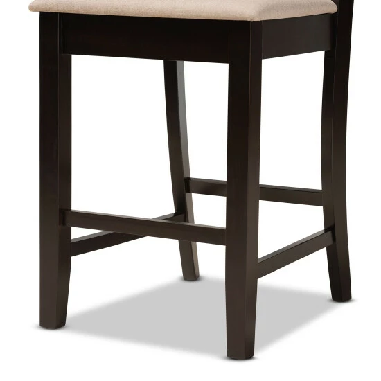 Outlet 🛒 Baxton Studio Fenton Modern And Contemporary Transitional 2-Piece Counter Stool Set 🎉 - Image 6