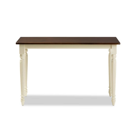 Cheap ๐ Baxton Studio Natasa French Country Cottage Buttermilk And Cherry Wood 5-piece Dining Set ๐ - Image 4