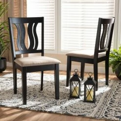 Deals 😍 Baxton Studio Fenton Modern And Contemporary Transitional 2-PC Dining Chair Set 🤩