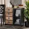 Buy ⭐ Baxton Studio Connell Modern & Industrial Brown Wood And Black Metal Sideboard 🧨