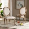 Deals 👍 Baxton Studio Louis French Inspired Upholstered Wood Dining Chair Set(2PC)-Beige Beige(with Rattan) 😍