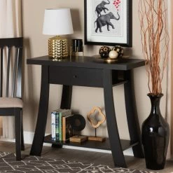 Best reviews of 🤩 Baxton Studio Herman Modern And Contemporary Wood Console Table With 1-Drawer Walnut 👏