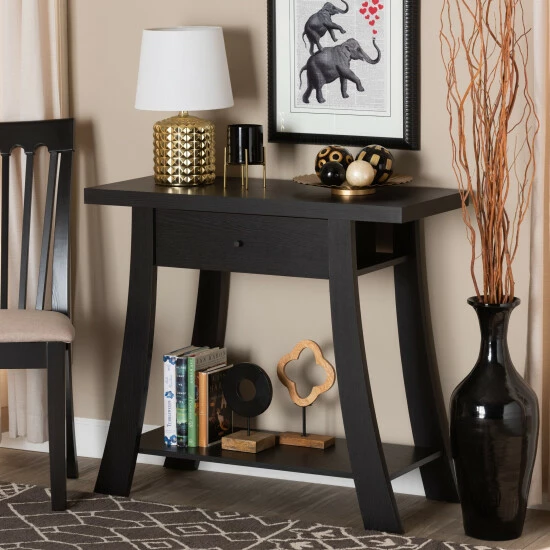 Best reviews of ๐คฉ Baxton Studio Herman Modern And Contemporary Wood Console Table With 1-Drawer Walnut ๐
