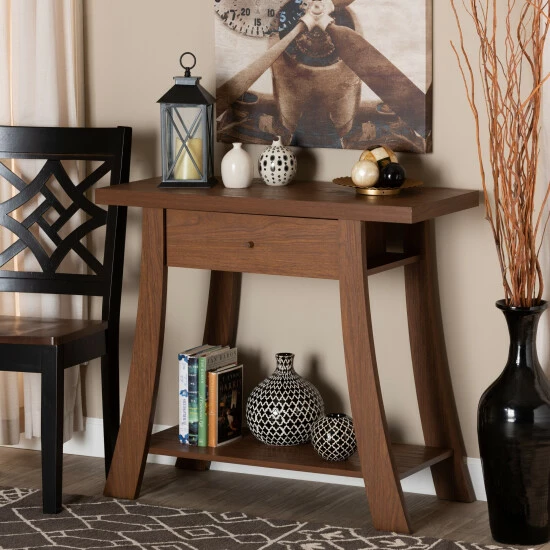 Best reviews of ๐คฉ Baxton Studio Herman Modern And Contemporary Wood Console Table With 1-Drawer Walnut ๐ - Image 2
