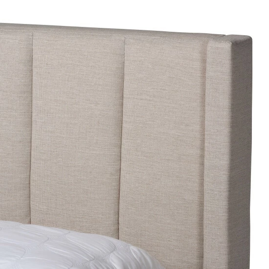 Best deal 🔔 Baxton Studio Coronado Mid-Century Modern & Transitional Fabric Storage Platform Bed With 3 Drawers Grey 🎁 - Image 6