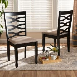 Brand new ๐ Baxton Studio Lanier Modern And Contemporary 2-Piece Wood Dining Chair Set ๐