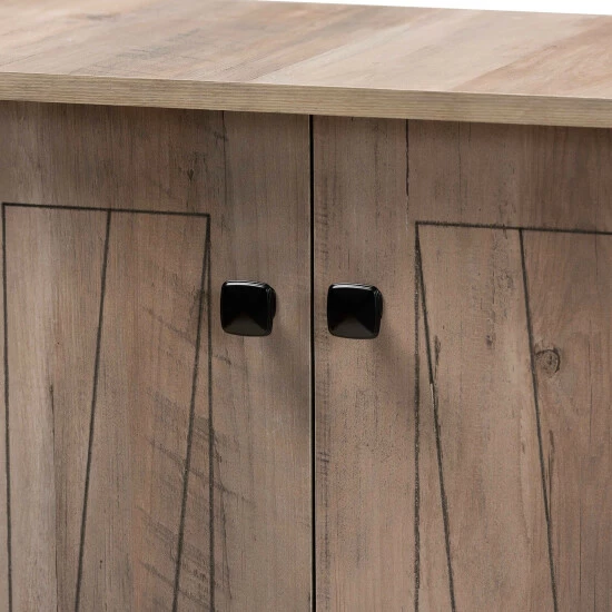 Best Sale ๐ Baxton Studio Derek Transitional Natural Oak Finished Wood 2-Door ๐ Shoe Cabinet ๐ - Image 6