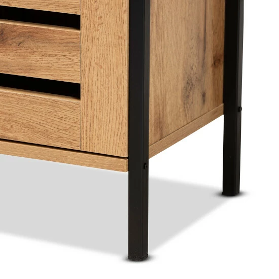 Wholesale 😉 Baxton Studio Vander Modern And Contemporary 2-Door Wood 👟 Shoe Cabinet-Oak Brown 🎁 - Image 7
