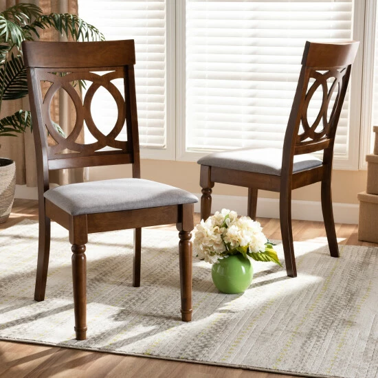 Wholesale ๐คฉ Baxton Studio Lucie Modern And Contemporary 2-PC Dining Chair Set Dark Brown ๐ - Image 2