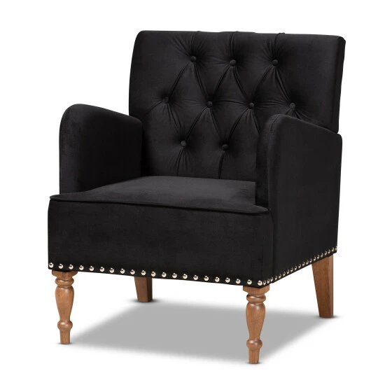 Best Pirce ๐ฏ Baxton Studio Eri Contemporary Glam And Luxe Armchair Navy Blue ๐ฏ - Image 3