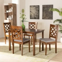 Best Sale โ๏ธ Baxton Studio Ramiro Modern And Contemporary Transitional 5-Piece Dining Set Grey โจ
