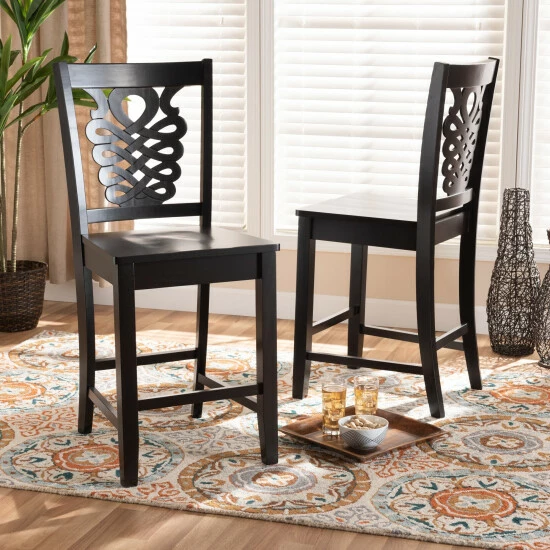 Deals ๐ Baxton Studio Gervais Modern And Contemporary Transitional 2-Piece Counter Stool Set Brown ๐ฏ