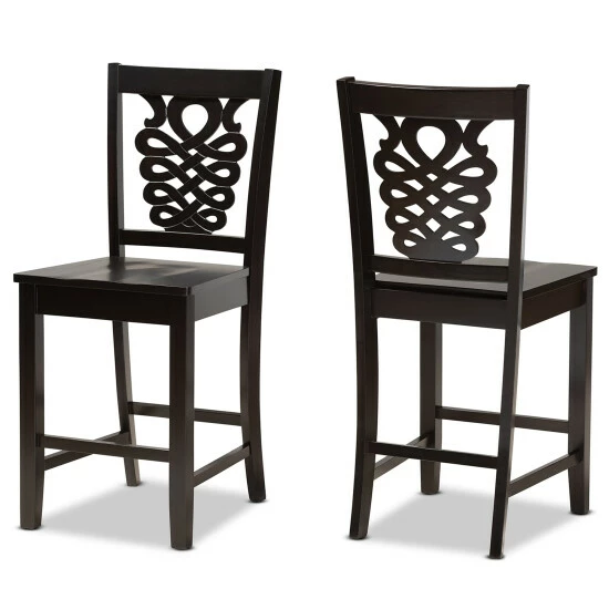Deals ๐ Baxton Studio Gervais Modern And Contemporary Transitional 2-Piece Counter Stool Set Brown ๐ฏ - Image 3