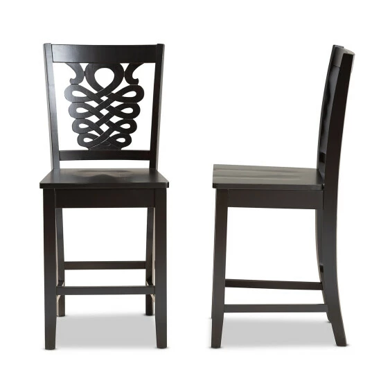 Deals ๐ Baxton Studio Gervais Modern And Contemporary Transitional 2-Piece Counter Stool Set Brown ๐ฏ - Image 5